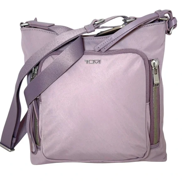TUMI Voyageur Tyler Crossbody Organizer Pockets Bag in Lilac - Picture 1 of 16
